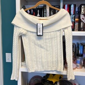 Say What ribbed cowl neck sweater NWT. Juniors XL